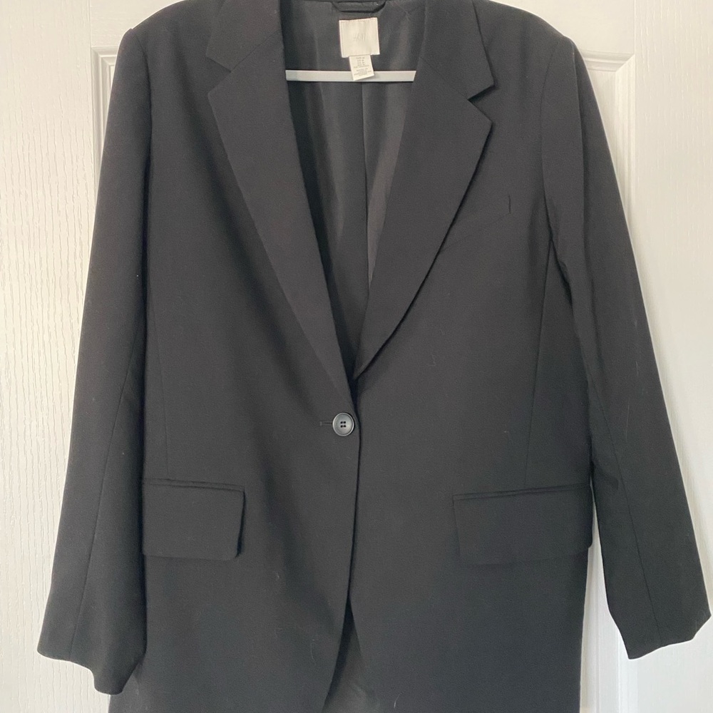 H&M Long Classic Black Blazer
